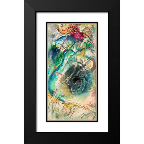 Improvisation sans titre Black Modern Wood Framed Art Print with Double Matting by Kandinsky, Wassily