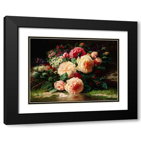 June Days Black Modern Wood Framed Art Print with Double Matting by Robie, Jean-Baptiste