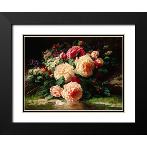 June Days Black Modern Wood Framed Art Print with Double Matting by Robie, Jean-Baptiste