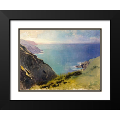 Cornish Headlands Black Modern Wood Framed Art Print with Double Matting by Thayer, Abbott Handerson