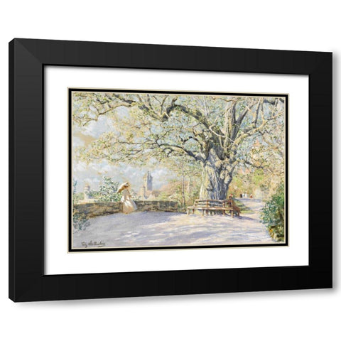 A view of Klingentor Black Modern Wood Framed Art Print with Double Matting by Stoltenberg, Fritz