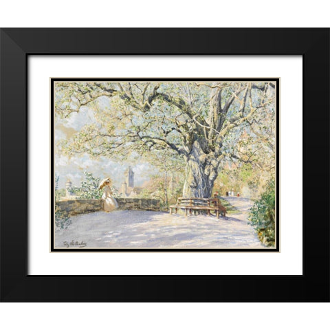A view of Klingentor Black Modern Wood Framed Art Print with Double Matting by Stoltenberg, Fritz