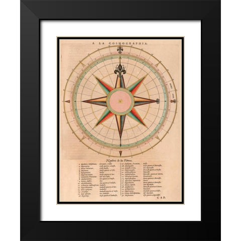 Nombre del los Vientos Black Modern Wood Framed Art Print with Double Matting by Anonymous