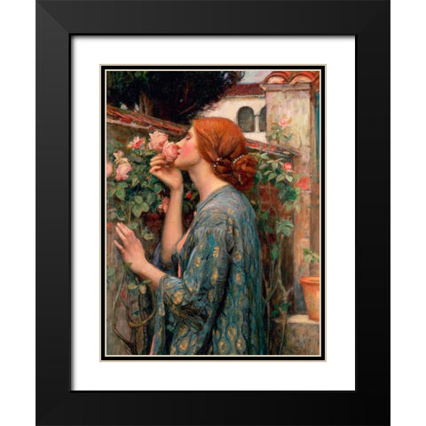 The Soul of the Rose  Black Modern Wood Framed Art Print with Double Matting by Waterhouse, John William
