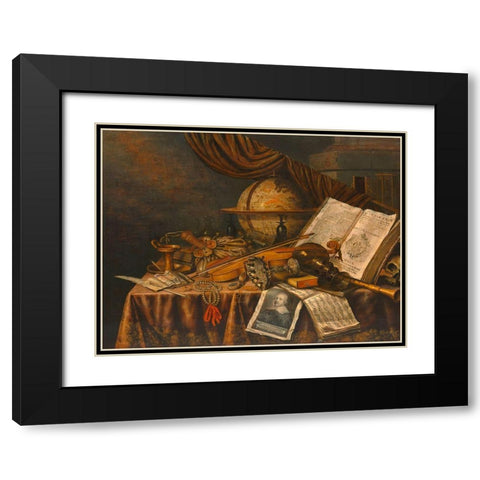 Still Life Black Modern Wood Framed Art Print with Double Matting by Collier, Evert