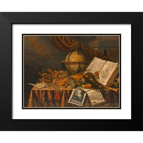 Still Life Black Modern Wood Framed Art Print with Double Matting by Collier, Evert