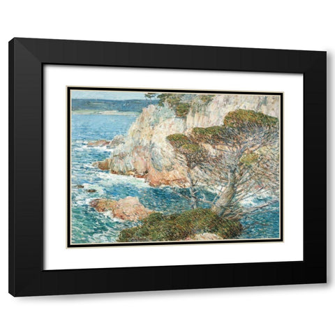 Point Lobos, Carmel Black Modern Wood Framed Art Print with Double Matting by Hassam, Frederick Childe