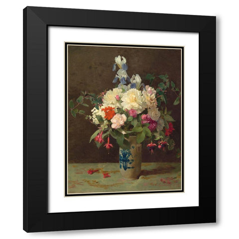 Vase of flowers Black Modern Wood Framed Art Print with Double Matting by Lambdin, George Cochran