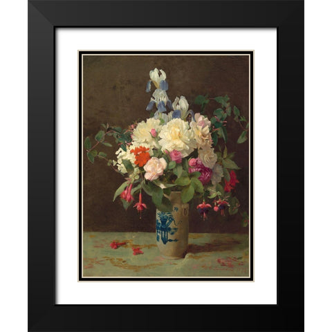 Vase of flowers Black Modern Wood Framed Art Print with Double Matting by Lambdin, George Cochran