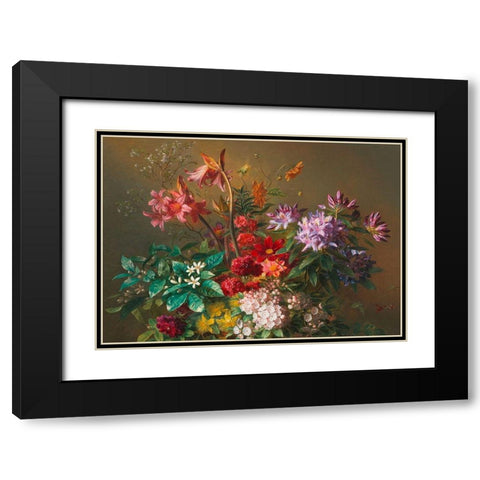 Allegory of Spring (detail) Black Modern Wood Framed Art Print with Double Matting by Johannes van Os, Georgius Jacobus