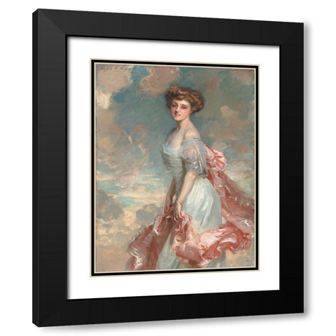 Miss Mathilde Townsend Black Modern Wood Framed Art Print with Double Matting by Sargent, John Singer