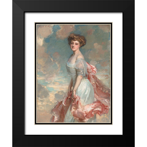 Miss Mathilde Townsend Black Modern Wood Framed Art Print with Double Matting by Sargent, John Singer