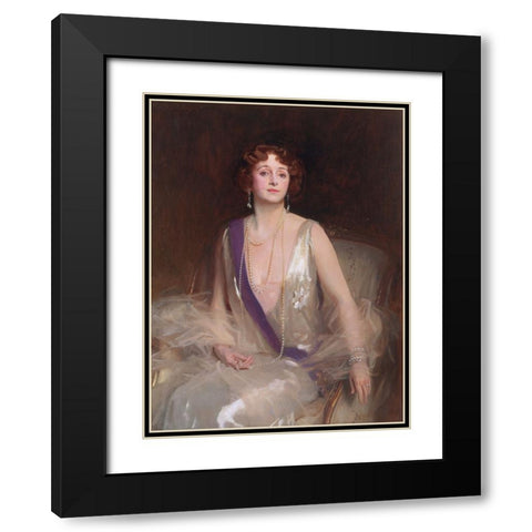 Grace Elvina, Marchioness Curzon of Kedleston Black Modern Wood Framed Art Print with Double Matting by Sargent, John Singer