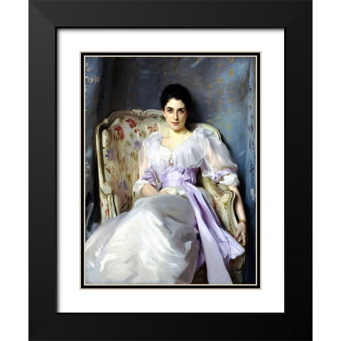 Lady Agnew of Lochnaw Black Modern Wood Framed Art Print with Double Matting by Sargent, John Singer