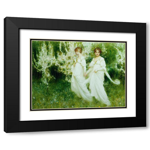 Innocence Black Modern Wood Framed Art Print with Double Matting by Hacker, Arthur