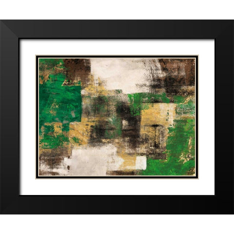 A Dream in Green Black Modern Wood Framed Art Print with Double Matting by Aprile, Alessio
