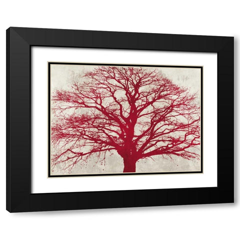 Purple Oak Black Modern Wood Framed Art Print with Double Matting by Aprile, Alessio