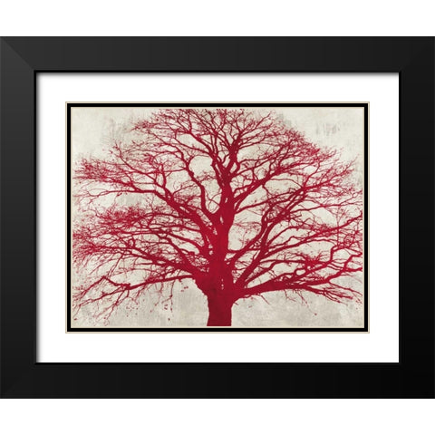 Purple Oak Black Modern Wood Framed Art Print with Double Matting by Aprile, Alessio