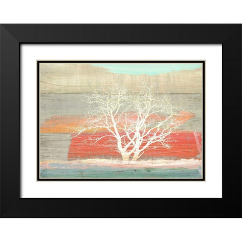 Treescape 1 (Subdued) Black Modern Wood Framed Art Print with Double Matting by Alessio, Aprile