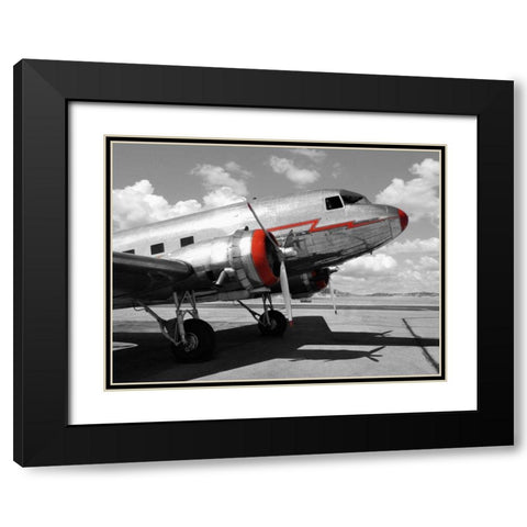 DC-3 Black Modern Wood Framed Art Print with Double Matting by Gasoline Images