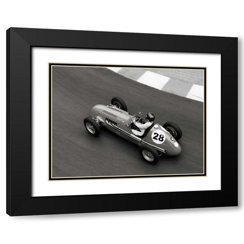 Historical race car at Grand Prix de Monaco Black Modern Wood Framed Art Print with Double Matting by Seyfferth, Peter
