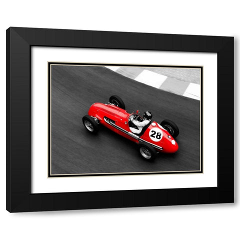 Historical race car at Grand Prix de Monaco Black Modern Wood Framed Art Print with Double Matting by Seyfferth, Peter
