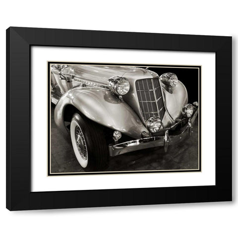 Vintage Roadster Black Modern Wood Framed Art Print with Double Matting by Gasoline Images