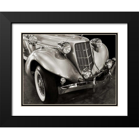 Vintage Roadster Black Modern Wood Framed Art Print with Double Matting by Gasoline Images