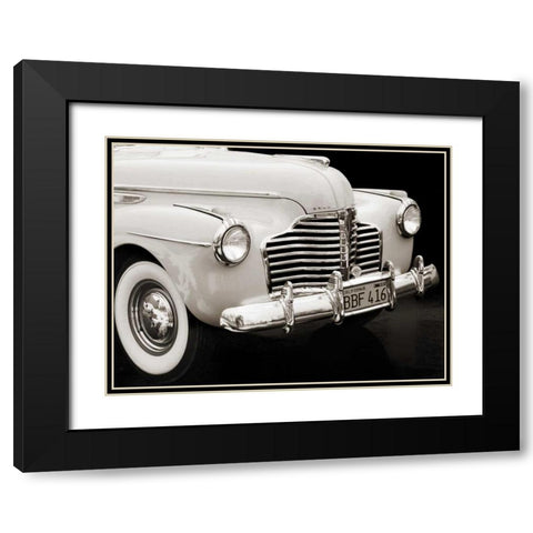 1947 Buick Roadmaster Convertible Black Modern Wood Framed Art Print with Double Matting by Gasoline Images