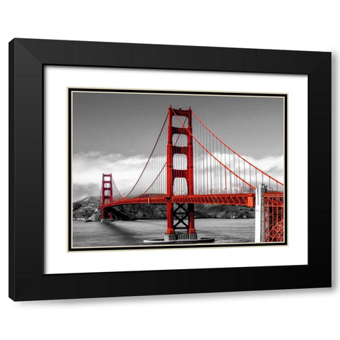 Golden Gate Bridge, San Francisco Black Modern Wood Framed Art Print with Double Matting by Pangea Images