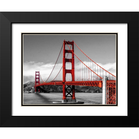 Golden Gate Bridge, San Francisco Black Modern Wood Framed Art Print with Double Matting by Pangea Images
