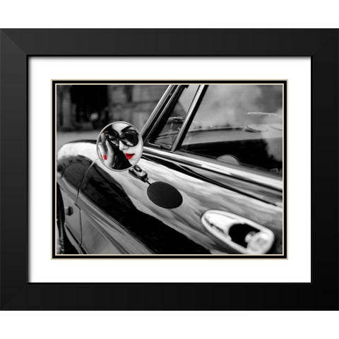 Spyder Girl Black Modern Wood Framed Art Print with Double Matting by Julian Lauren
