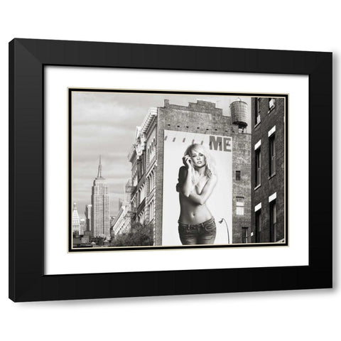 Billboards in Manhattan #2 Black Modern Wood Framed Art Print with Double Matting by Lauren, Julian