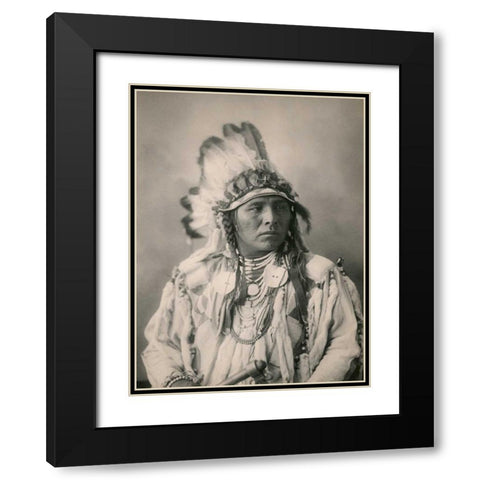 Spotted Jack Rabbit- Crow- 1898 Black Modern Wood Framed Art Print with Double Matting by Anonymous