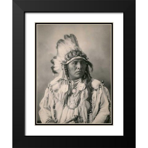 Spotted Jack Rabbit- Crow- 1898 Black Modern Wood Framed Art Print with Double Matting by Anonymous