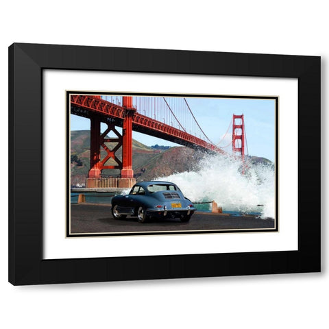 Under the Golden Gate Bridge- San Francisco Black Modern Wood Framed Art Print with Double Matting by Gasoline Images