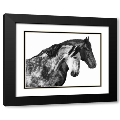 Together Black Modern Wood Framed Art Print with Double Matting by Pangea Images