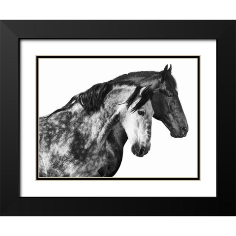 Together Black Modern Wood Framed Art Print with Double Matting by Pangea Images