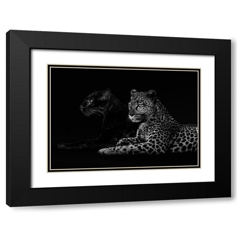 Brotherhood (detail) Black Modern Wood Framed Art Print with Double Matting by Lauren, Julian