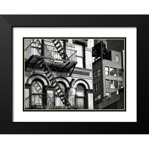 TriBeCa Beauty, NYC Black Modern Wood Framed Art Print with Double Matting by Lauren, Julian