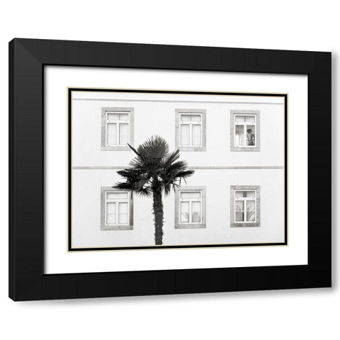Hotel Room Black Modern Wood Framed Art Print with Double Matting by Lauren, Julian