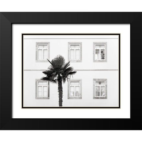 Hotel Room Black Modern Wood Framed Art Print with Double Matting by Lauren, Julian