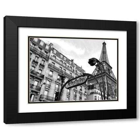 Metropolitain, Paris Black Modern Wood Framed Art Print with Double Matting by Pangea Images