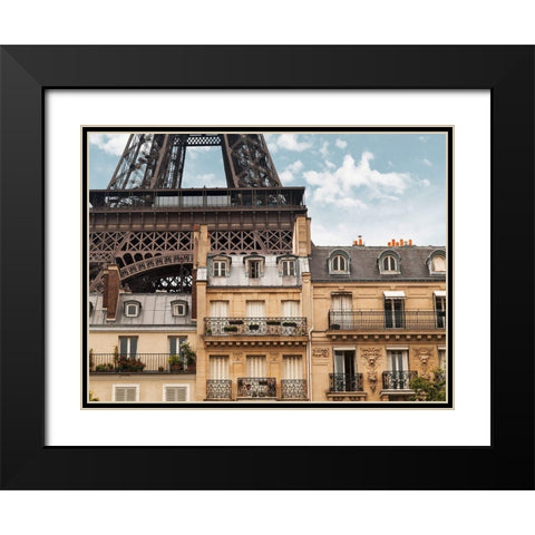 Parisienne architectures Black Modern Wood Framed Art Print with Double Matting by Pangea Images