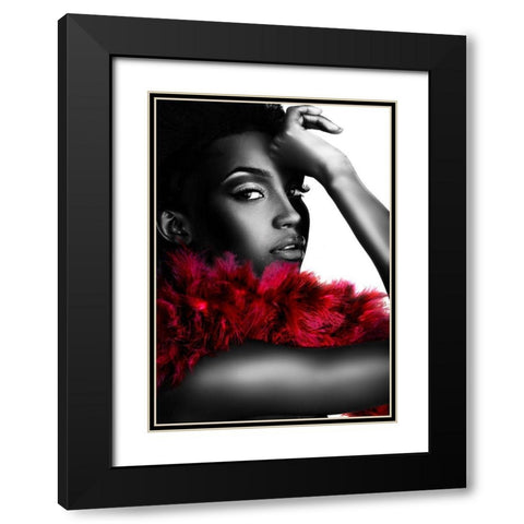Black Pearl Black Modern Wood Framed Art Print with Double Matting by Julian, Lauren