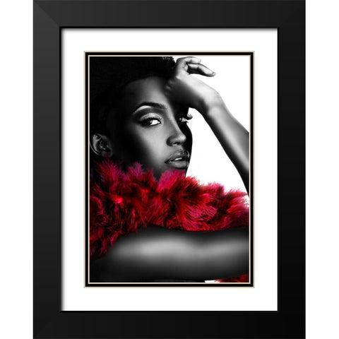 Black Pearl Black Modern Wood Framed Art Print with Double Matting by Julian, Lauren