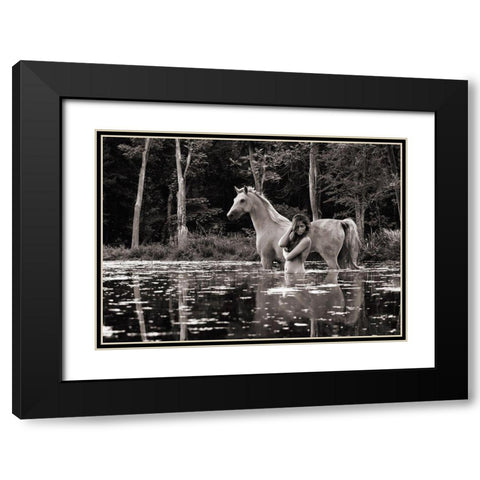In the Wilderness Black Modern Wood Framed Art Print with Double Matting by Lauren, Julian
