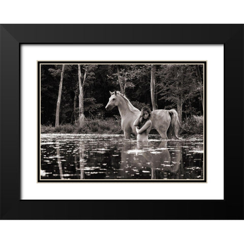 In the Wilderness Black Modern Wood Framed Art Print with Double Matting by Lauren, Julian
