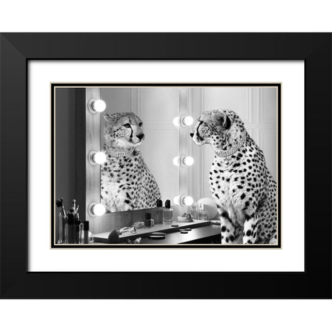 Wild Beauty (BW) Black Modern Wood Framed Art Print with Double Matting by Lauren, Julian