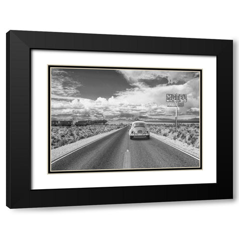 Wandering in the USA Black Modern Wood Framed Art Print with Double Matting by Gasoline Images